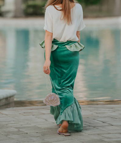 Damen-Maxirock im Mermaid-Tail-Stil